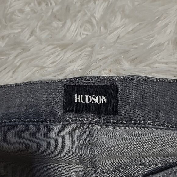 Hudson Women's Nico Mid Rise Super Skinny - Trooper Grey Size 27 - Picture 8 of 15